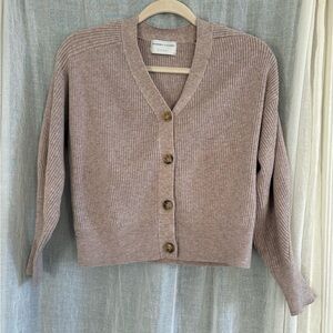 Modern Citizen Taupe Ribbed Cardigan size XS